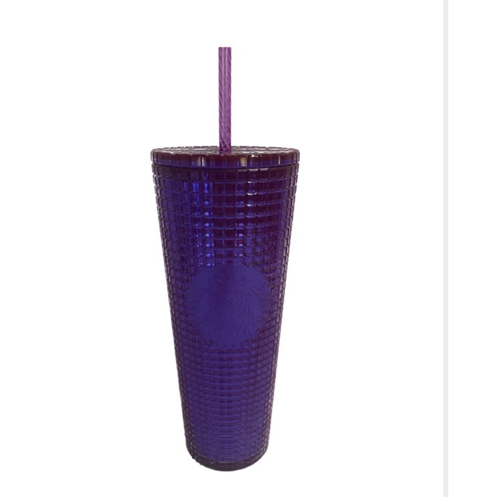 Starbucks Tumbler 24oz Purple Jewel Iridescent Venti Cup Siren Logo - Pre-owned